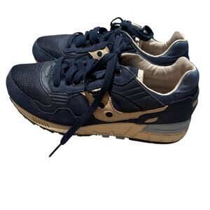 Saucony Navy and Tan Women's Sneakers